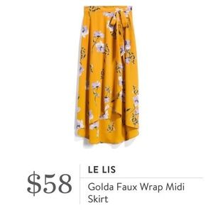 Le lis golda faux wrap skirt Clearance